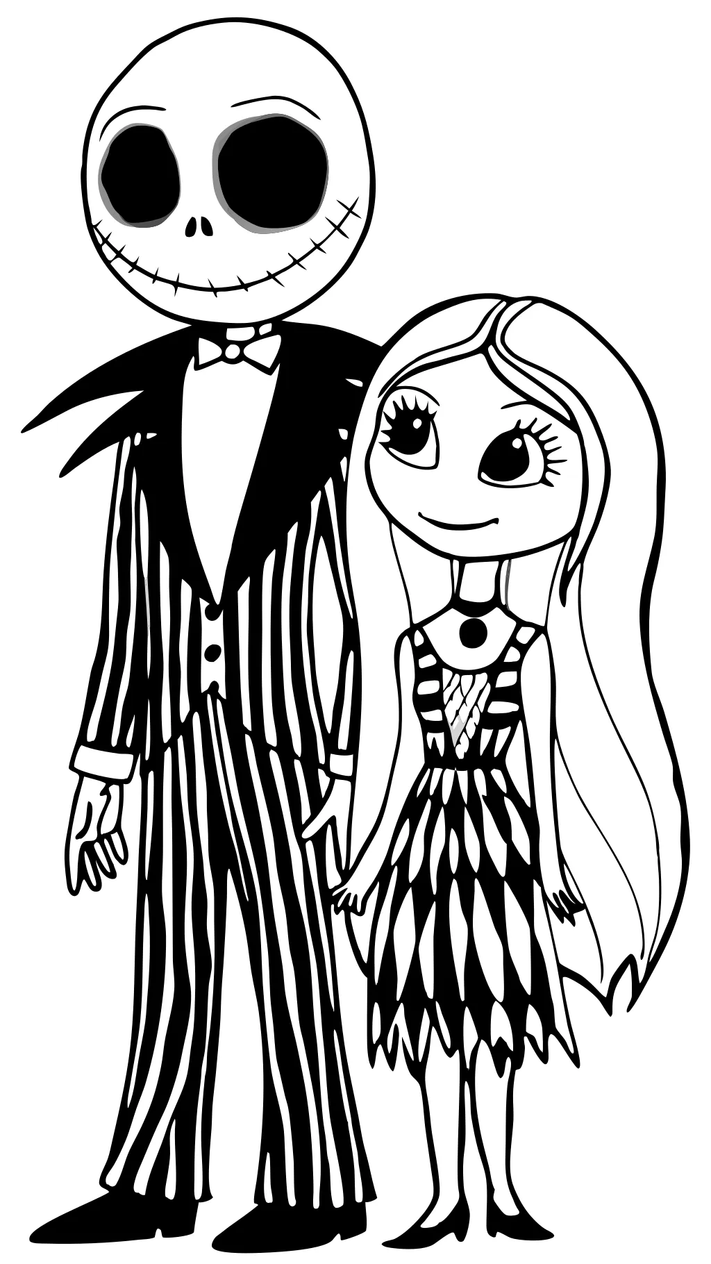 Páginas para colorear de Jack y Sally